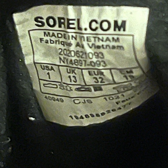 Sorel Explorer Snow Boots Sz 1 - Picture 12 of 12